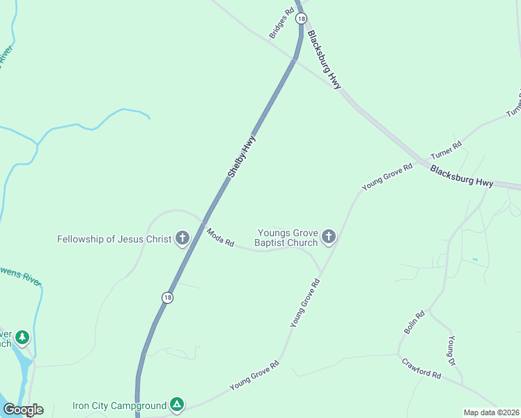 map of restaurants, bars, coffee shops, grocery stores, and more near 174 Moda Road in Blacksburg