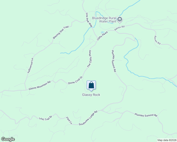 map of restaurants, bars, coffee shops, grocery stores, and more near 91 The Cliffs Parkway in Landrum