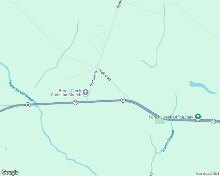 map of restaurants, bars, coffee shops, grocery stores, and more near 259 Bayleaf Road in New Bern