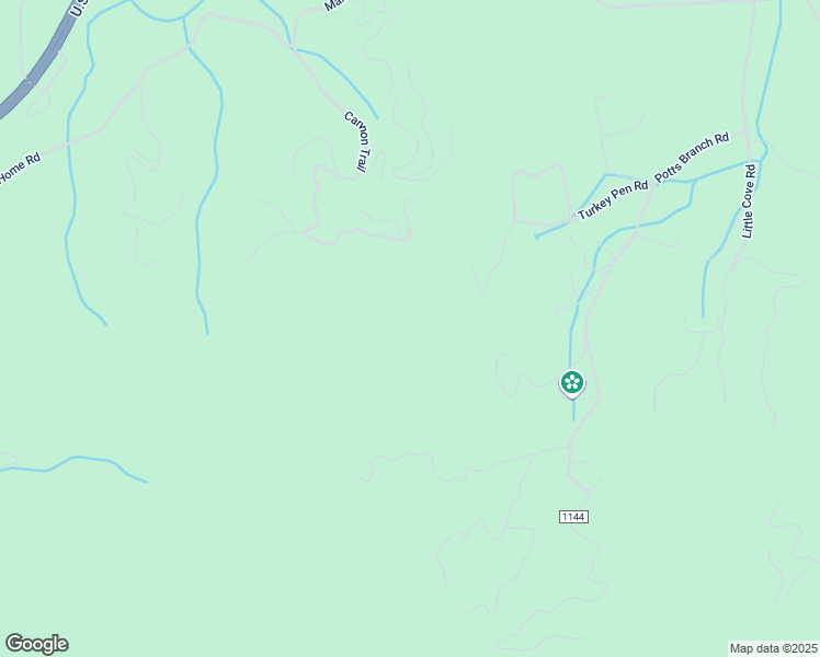 map of restaurants, bars, coffee shops, grocery stores, and more near Turkey Pen Road in Macon County