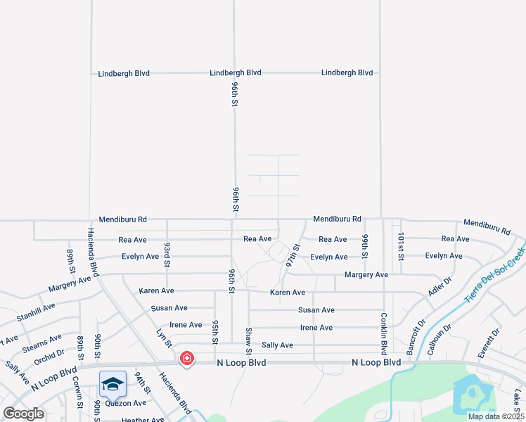 map of restaurants, bars, coffee shops, grocery stores, and more near 9635 Mendiburu Road in California City