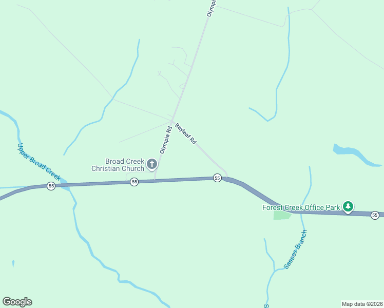 map of restaurants, bars, coffee shops, grocery stores, and more near 259 Bayleaf Road in New Bern