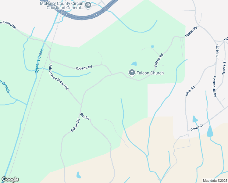 map of restaurants, bars, coffee shops, grocery stores, and more near 1012 Falcon Road in Selmer