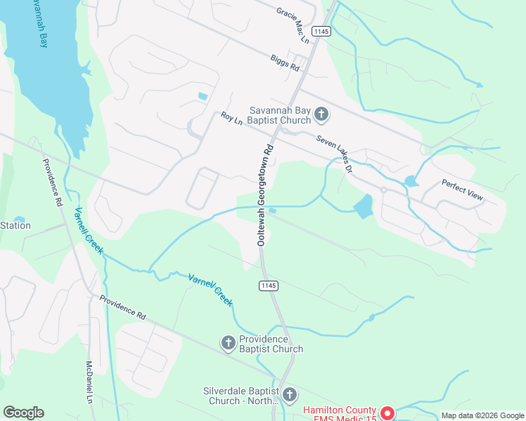 map of restaurants, bars, coffee shops, grocery stores, and more near 7836 Ooltewah Georgetown Road in Ooltewah