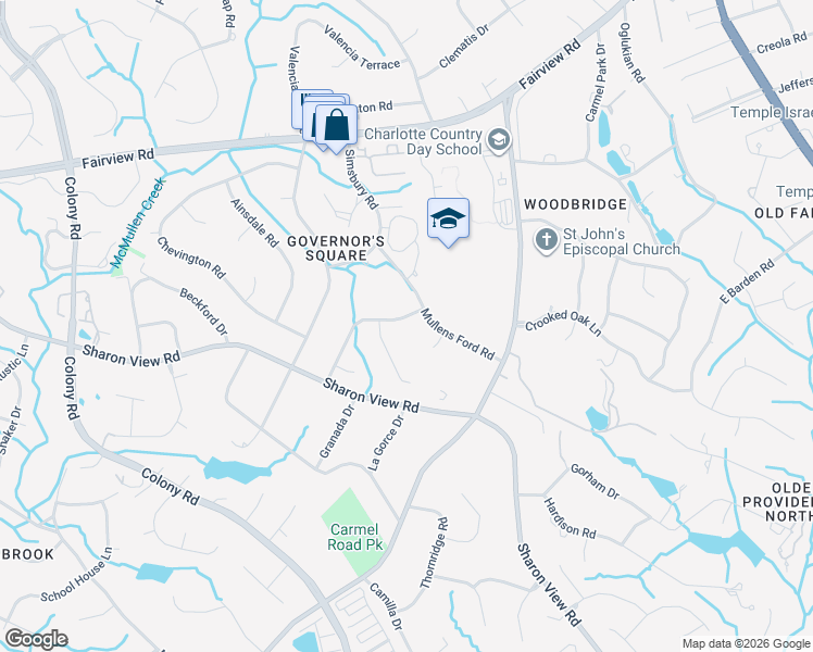 map of restaurants, bars, coffee shops, grocery stores, and more near 1842 Manor Mill Road in Charlotte