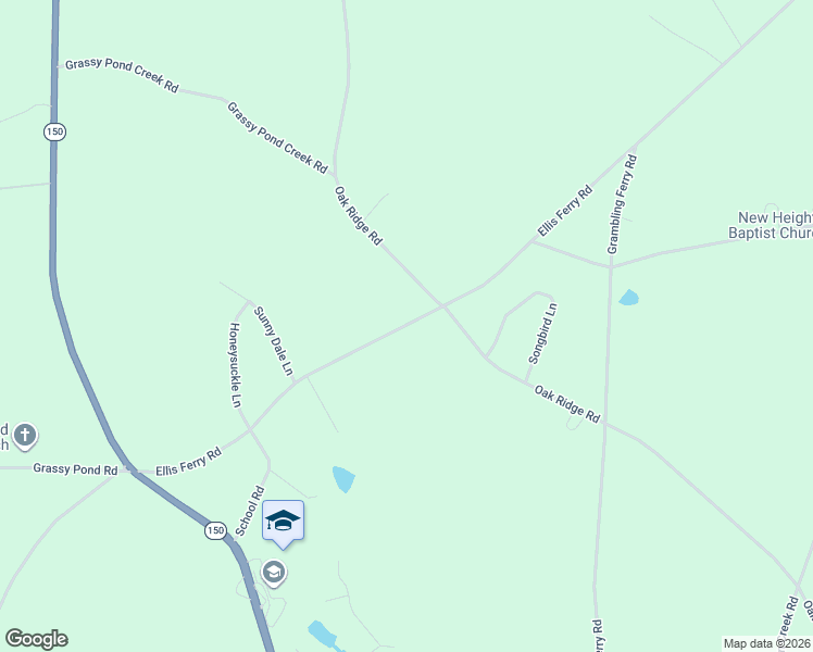 map of restaurants, bars, coffee shops, grocery stores, and more near 1 Ellis Ferry Avenue in Gaffney