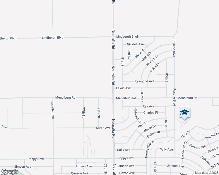 map of restaurants, bars, coffee shops, grocery stores, and more near 7875 Mendiburu Road in California City