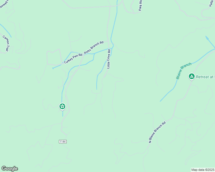 map of restaurants, bars, coffee shops, grocery stores, and more near Little Cove Road in Macon County