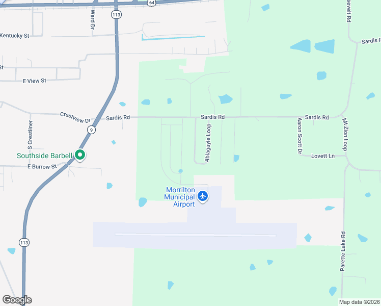 map of restaurants, bars, coffee shops, grocery stores, and more near 32 Abiagayle Loop in Morrilton
