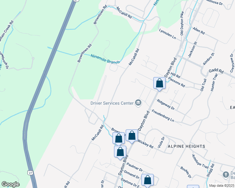 map of restaurants, bars, coffee shops, grocery stores, and more near 4970 McCahill Road in Chattanooga
