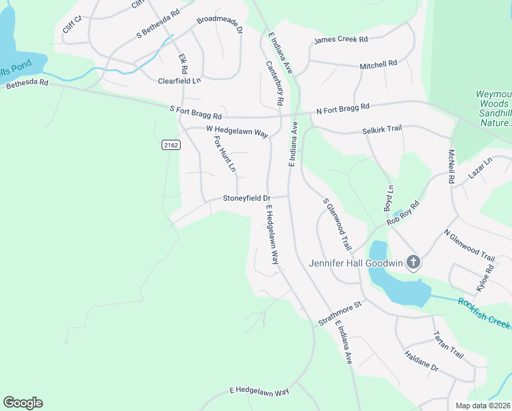map of restaurants, bars, coffee shops, grocery stores, and more near 255 Stoneyfield Drive in Southern Pines