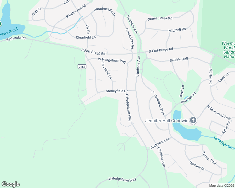 map of restaurants, bars, coffee shops, grocery stores, and more near 255 Stoneyfield Drive in Southern Pines