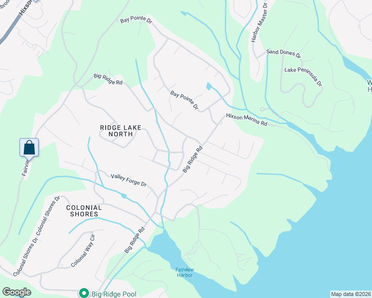 map of restaurants, bars, coffee shops, grocery stores, and more near 6688 Big Ridge Road in Chattanooga