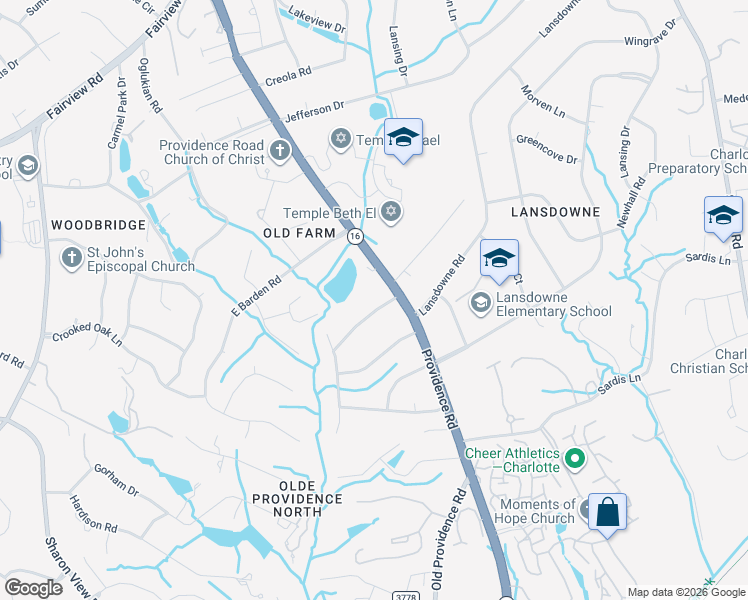 map of restaurants, bars, coffee shops, grocery stores, and more near in Charlotte