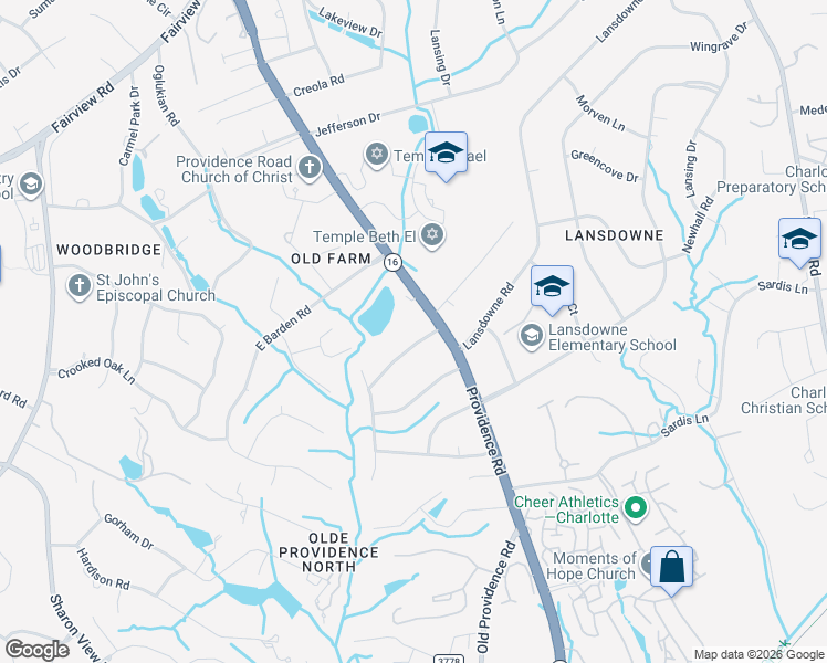 map of restaurants, bars, coffee shops, grocery stores, and more near in Charlotte