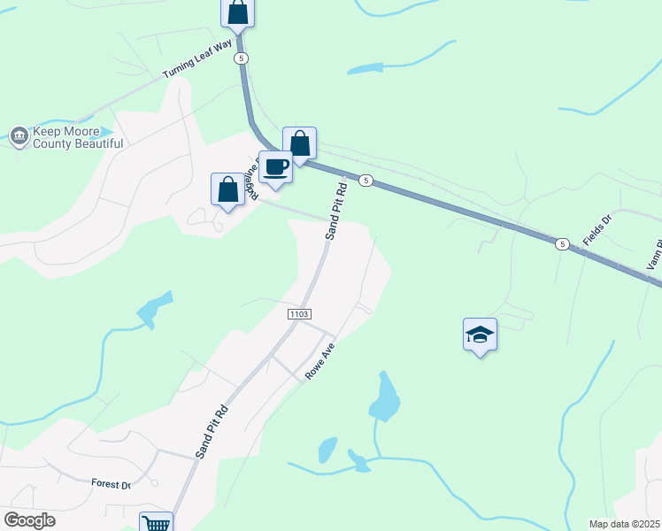 map of restaurants, bars, coffee shops, grocery stores, and more near 225 Sand Pit Road in Aberdeen