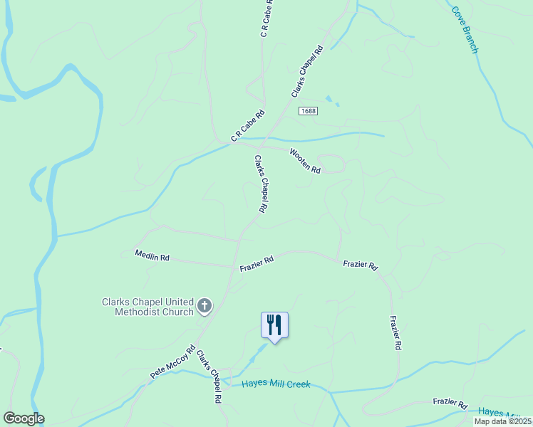 map of restaurants, bars, coffee shops, grocery stores, and more near Clarks Chapel Road in Franklin