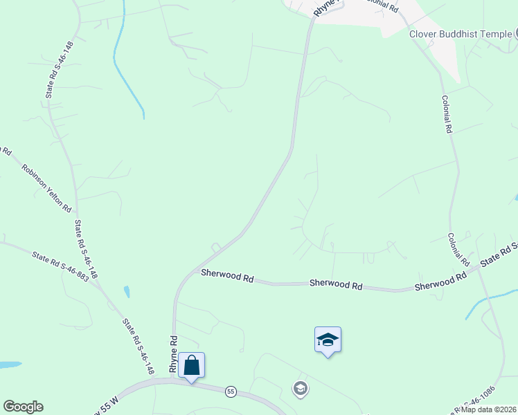 map of restaurants, bars, coffee shops, grocery stores, and more near State Route 237 in Clover