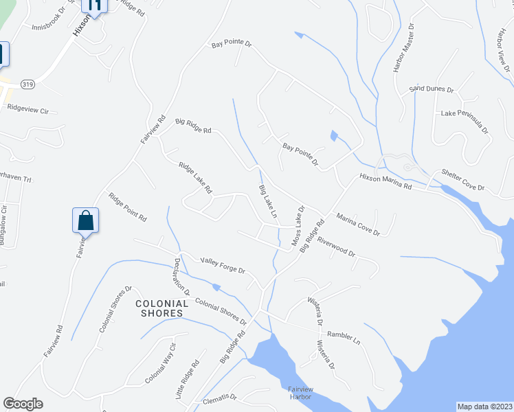 map of restaurants, bars, coffee shops, grocery stores, and more near 6322 Ridge Lake Road in Chattanooga