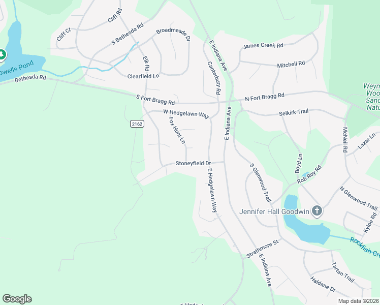 map of restaurants, bars, coffee shops, grocery stores, and more near 130 Hillwood Court in Southern Pines