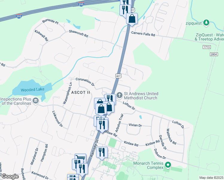map of restaurants, bars, coffee shops, grocery stores, and more near 102 Girard Avenue in Fayetteville