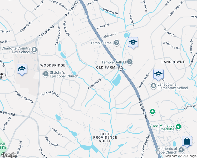 map of restaurants, bars, coffee shops, grocery stores, and more near in Charlotte