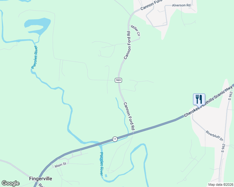 map of restaurants, bars, coffee shops, grocery stores, and more near 251 Cannon Ford Road in Inman