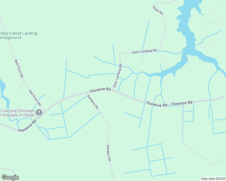 map of restaurants, bars, coffee shops, grocery stores, and more near 2 Days Landing Road in Merritt