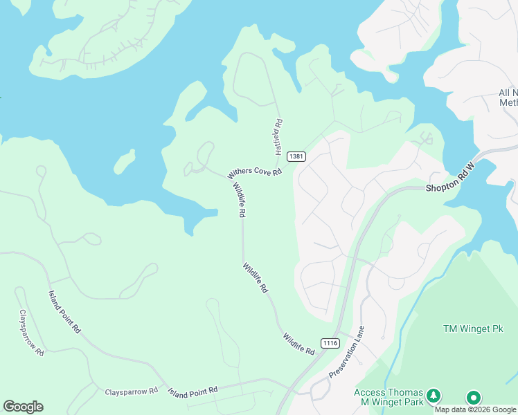map of restaurants, bars, coffee shops, grocery stores, and more near 10601 Wildlife Road in Charlotte