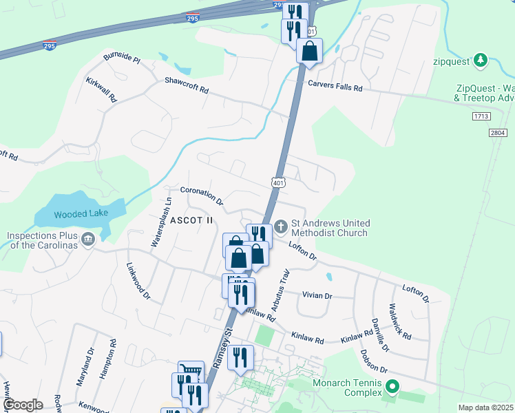 map of restaurants, bars, coffee shops, grocery stores, and more near 102 Girard Avenue in Fayetteville