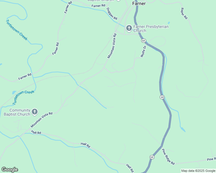 map of restaurants, bars, coffee shops, grocery stores, and more near 255 Tankersley Drive in Farner