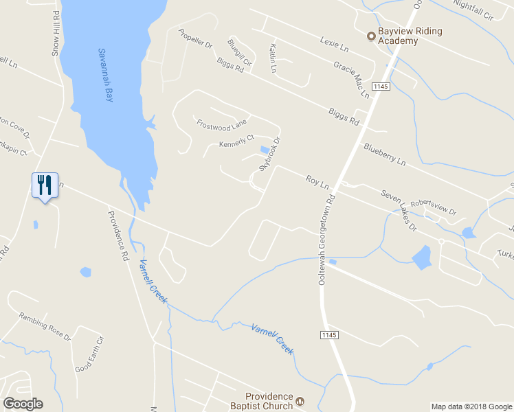 map of restaurants, bars, coffee shops, grocery stores, and more near 8326 Roy Lane in Ooltewah