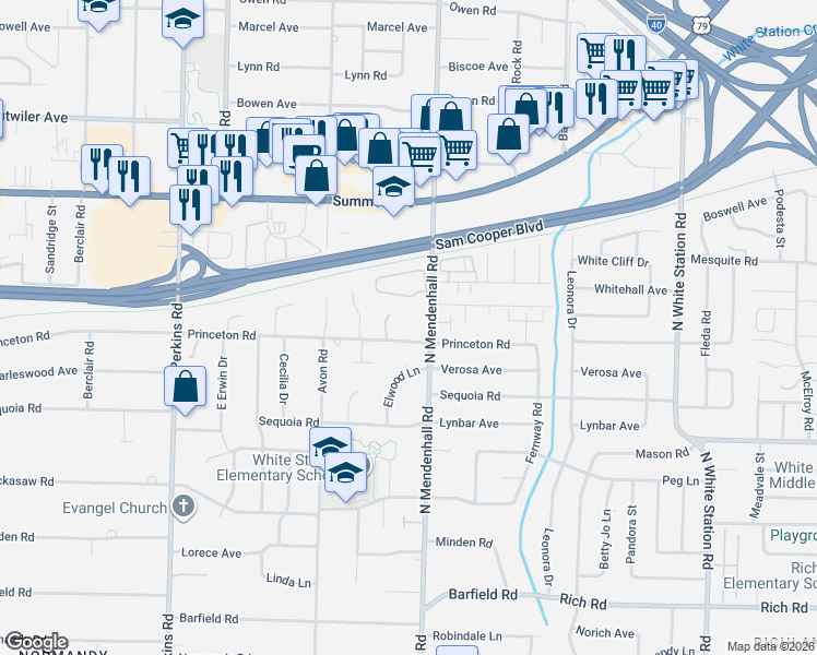map of restaurants, bars, coffee shops, grocery stores, and more near 514 Lindseywood Cove in Memphis