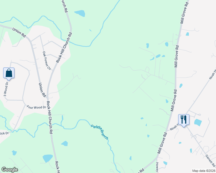 map of restaurants, bars, coffee shops, grocery stores, and more near 2205 Cull Williams Lane in Indian Trail