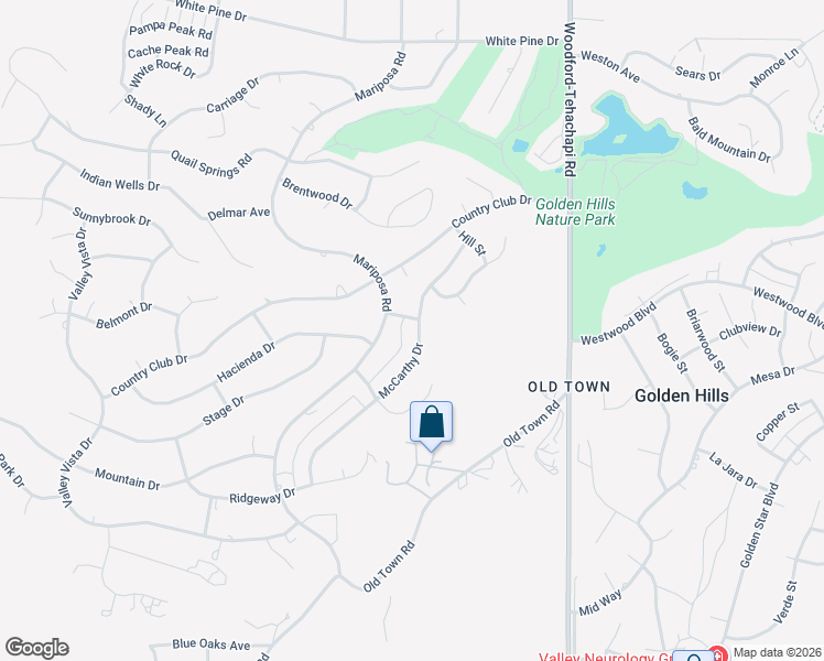 map of restaurants, bars, coffee shops, grocery stores, and more near 20809 Colt Way in Tehachapi