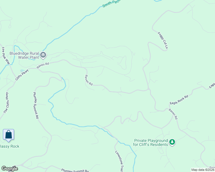 map of restaurants, bars, coffee shops, grocery stores, and more near 143 Raven Road in Landrum