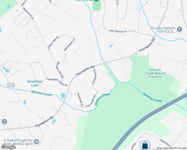 map of restaurants, bars, coffee shops, grocery stores, and more near 13720 Castleford Drive in Mint Hill