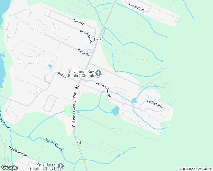 map of restaurants, bars, coffee shops, grocery stores, and more near 8677 Seven Lakes Drive in Ooltewah