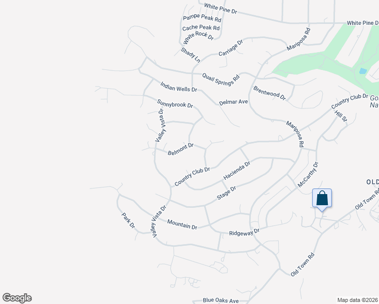 map of restaurants, bars, coffee shops, grocery stores, and more near 21412 Belmont Drive in Tehachapi
