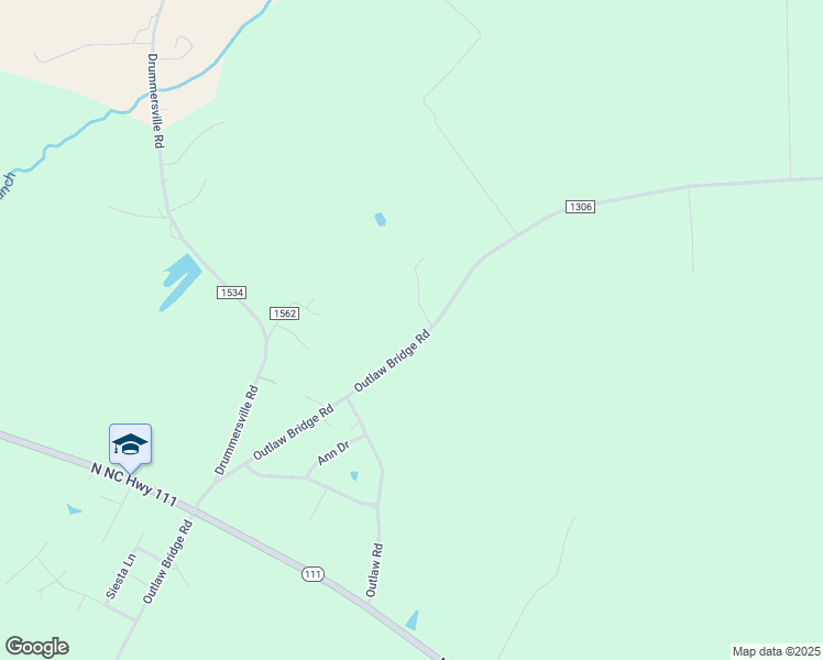 map of restaurants, bars, coffee shops, grocery stores, and more near 659 Outlaw Bridge Road in Albertson