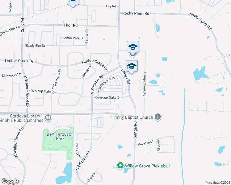 map of restaurants, bars, coffee shops, grocery stores, and more near 8727 Clear Sky Path in Memphis