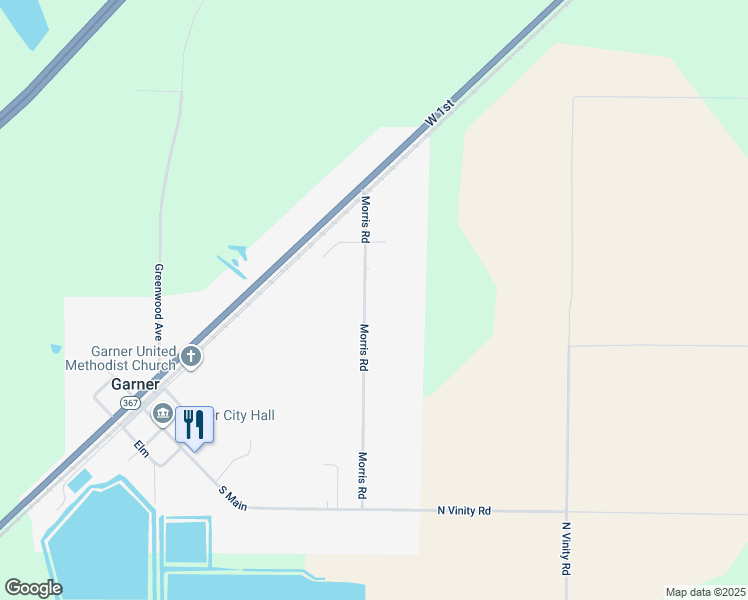 map of restaurants, bars, coffee shops, grocery stores, and more near 403 Morris Avenue in Searcy