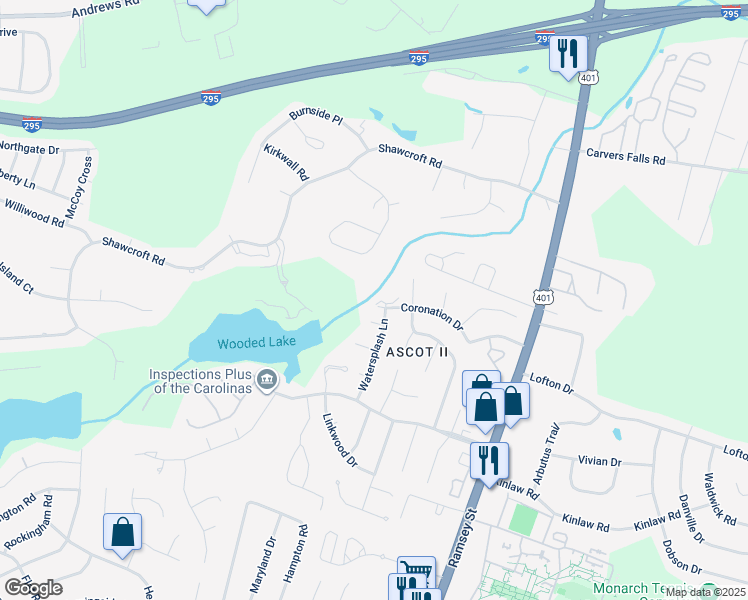 map of restaurants, bars, coffee shops, grocery stores, and more near 346 Ayrshire Court in Fayetteville