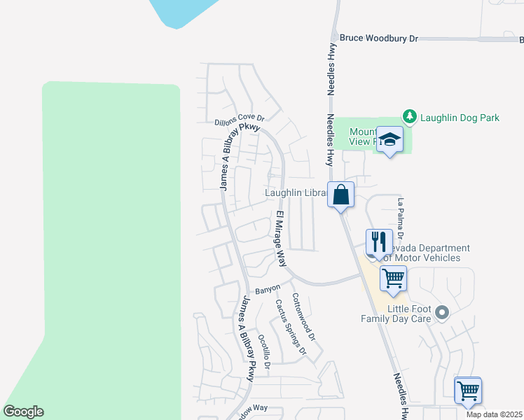 map of restaurants, bars, coffee shops, grocery stores, and more near 2773 Chetco River Street in Laughlin