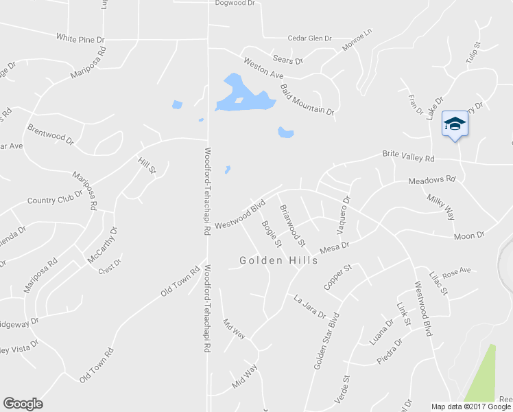 map of restaurants, bars, coffee shops, grocery stores, and more near Westwood Boulevard & Bogie Street in Tehachapi