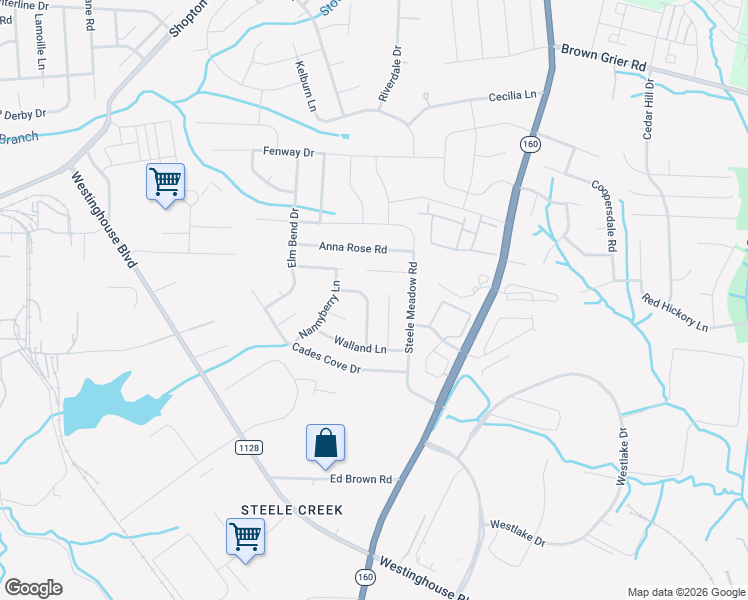 map of restaurants, bars, coffee shops, grocery stores, and more near 10140 Hawkeye Drive in Charlotte