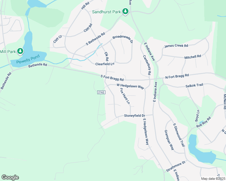 map of restaurants, bars, coffee shops, grocery stores, and more near 615 Elk Road in Southern Pines
