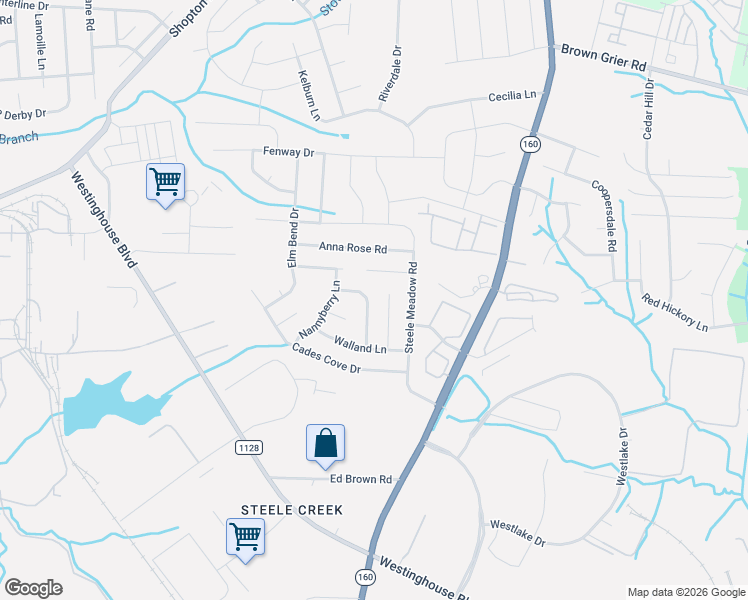 map of restaurants, bars, coffee shops, grocery stores, and more near 10140 Hawkeye Drive in Charlotte
