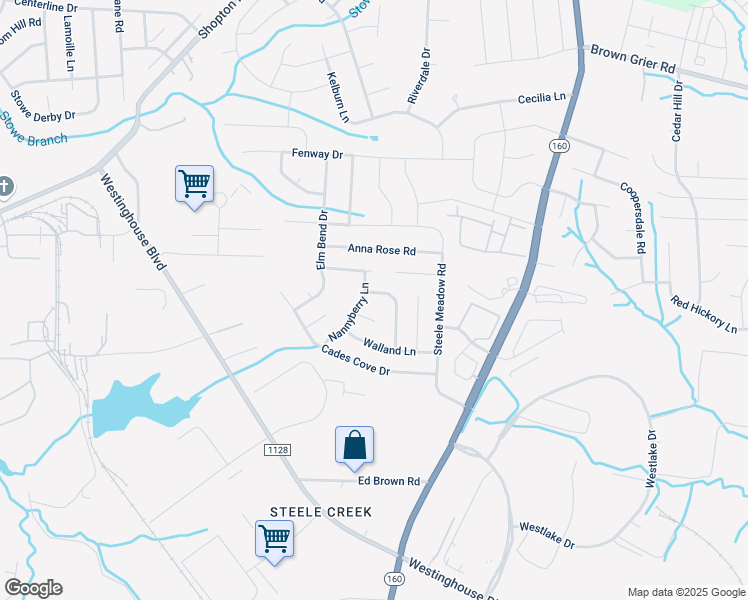 map of restaurants, bars, coffee shops, grocery stores, and more near 4514 Tabcat Court in Charlotte