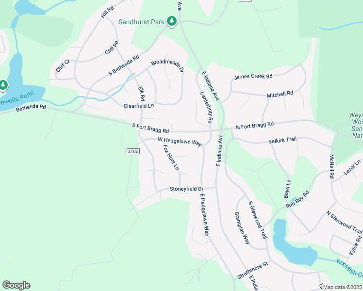 map of restaurants, bars, coffee shops, grocery stores, and more near 230 West Hedgelawn Way in Southern Pines